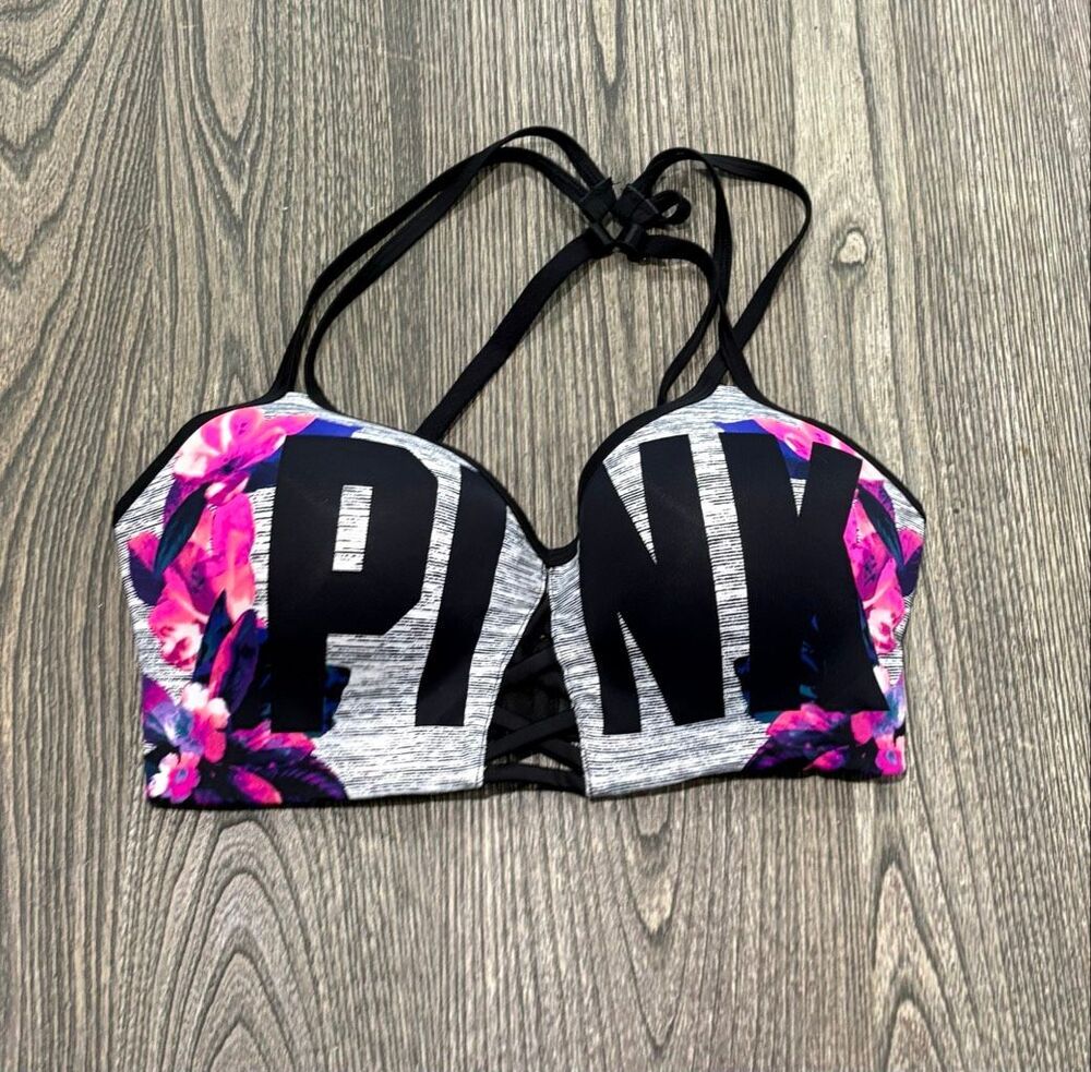 Victoria's Secret Pink Women's Ultimate Push-Up Sports Bra Multicolor Small